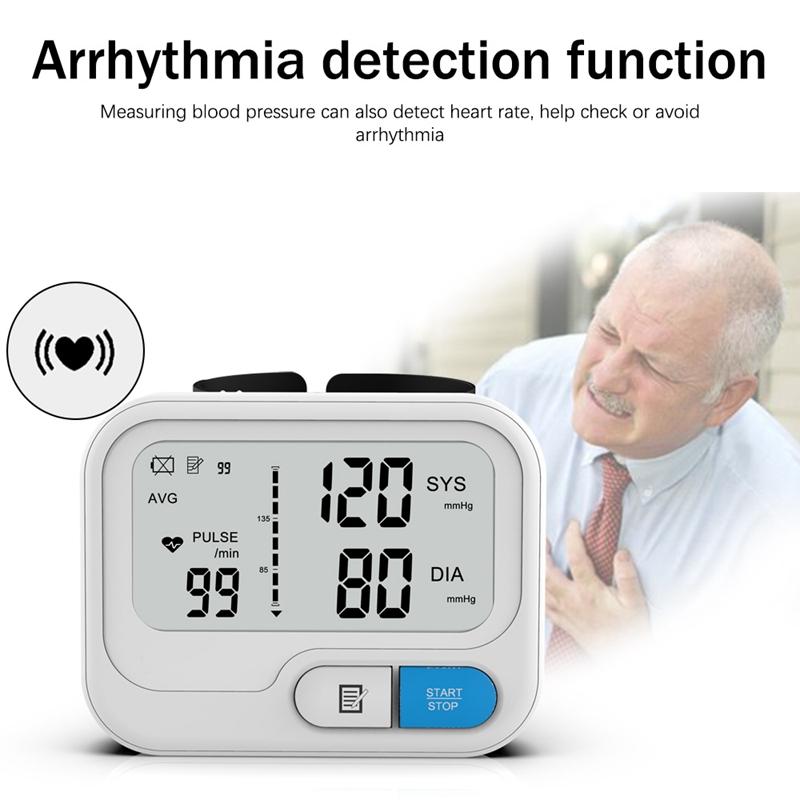 Automatic Digital Smart Blood Pressure Monitor Electronic Sphygmomanometer Wrist Heart Rate Pulse Meter Electric ROHS Certified