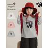 Yoyou Girls' Cartoon Long Sleeve Knitted T-shirt