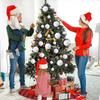 60/6PCS White Foam Christmas Balls Xmas Tree Hanging Ball Pendant Ornament for New Year Party Home Decoration Supplies Wholesale