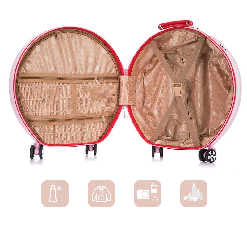 18''bære koffert på hjul Avrundet vogn Bagasjesett Jenteveske Cartoon Kid Reisebagasje Tilpasset Kina fabrikkbagasje