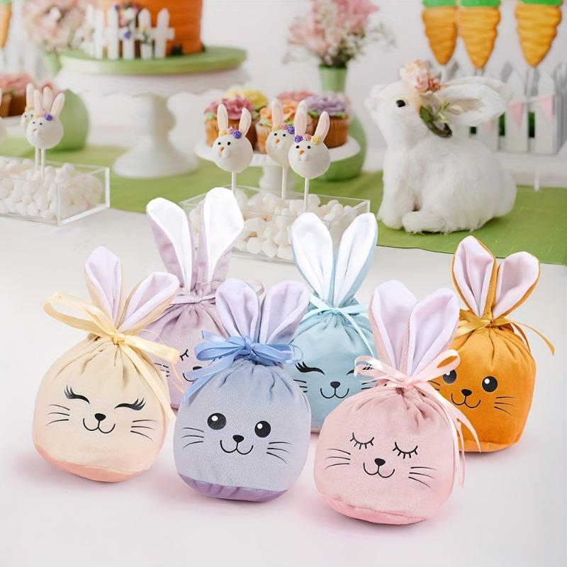 Set 1 buc. Geantă cu șnur pentru Paște, Design în formă de iepure