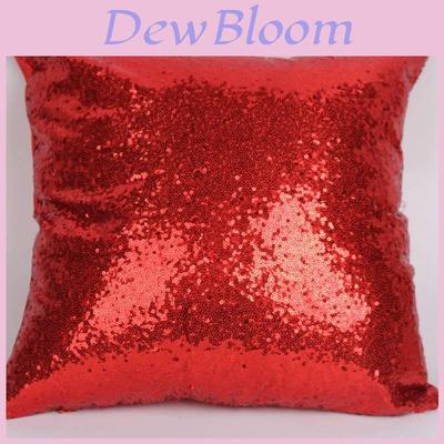 Federa Cuscino Sequin Tessuto Camaleonte Monocolore per Decorazione Soggiorno