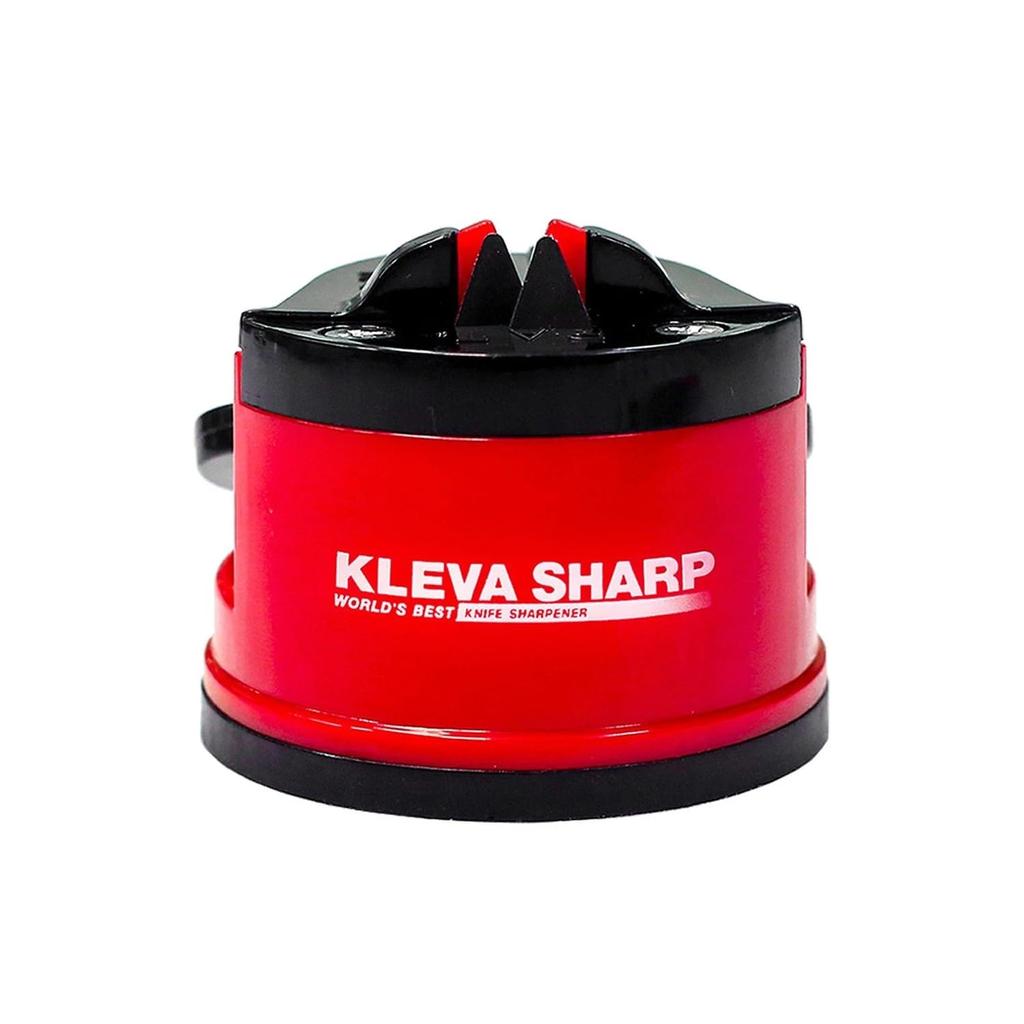 KLEVA SHARP Knife Quickly Sharpens and Restores Sharpness [KLEVA Official] Sharpener, Double-Edged, Manual, (Red)