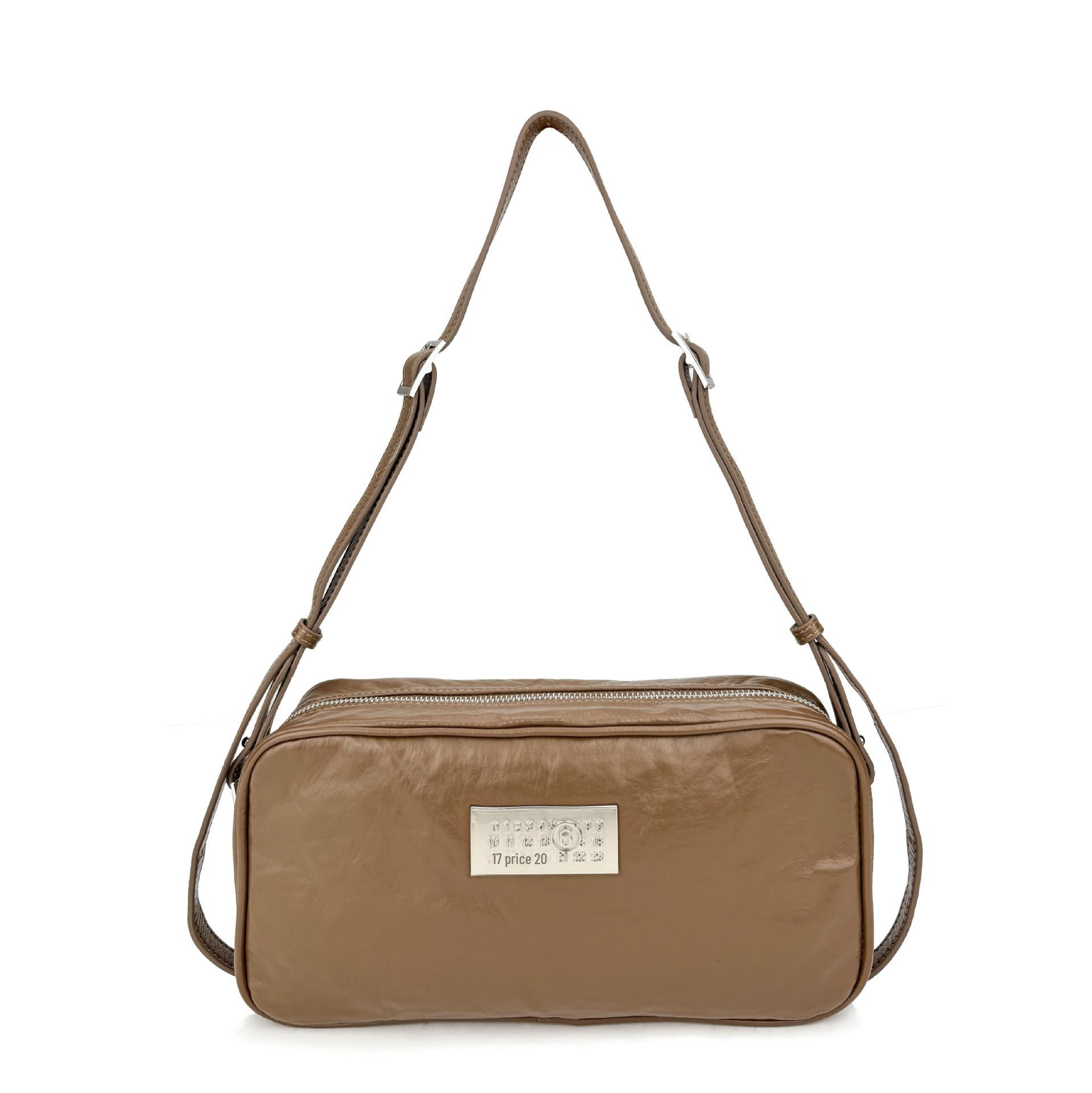 

Осенняя ретро-сумка через плечо 2024 года — женская сумка из натуральной кожи, нишевый дизайн для телефонов и цифровых устройств. 28*15*7cm коричневый