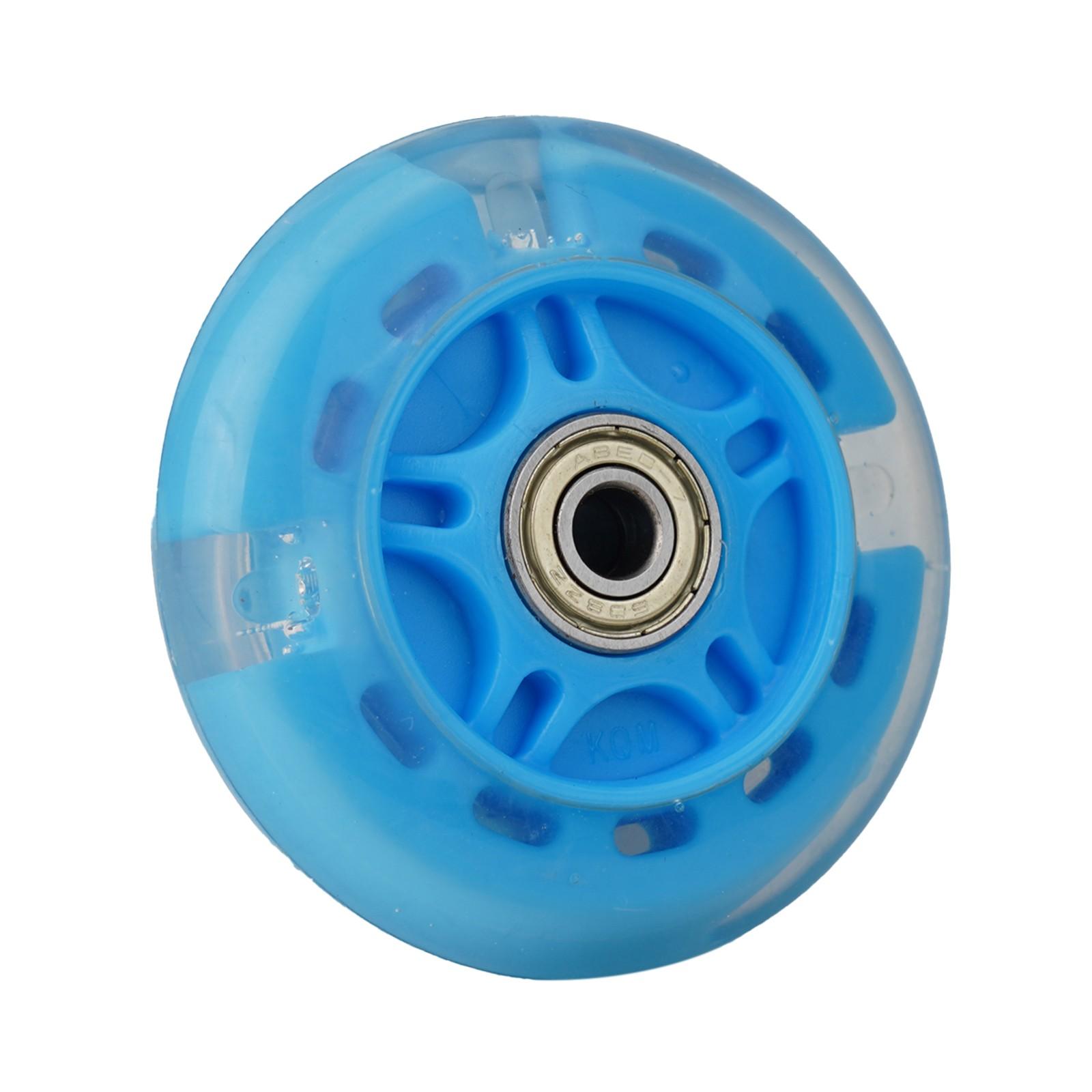 

Skate Wheels ABED-7 Bearings LED FLASHING Scooters Accessories 80mm Diameter синий