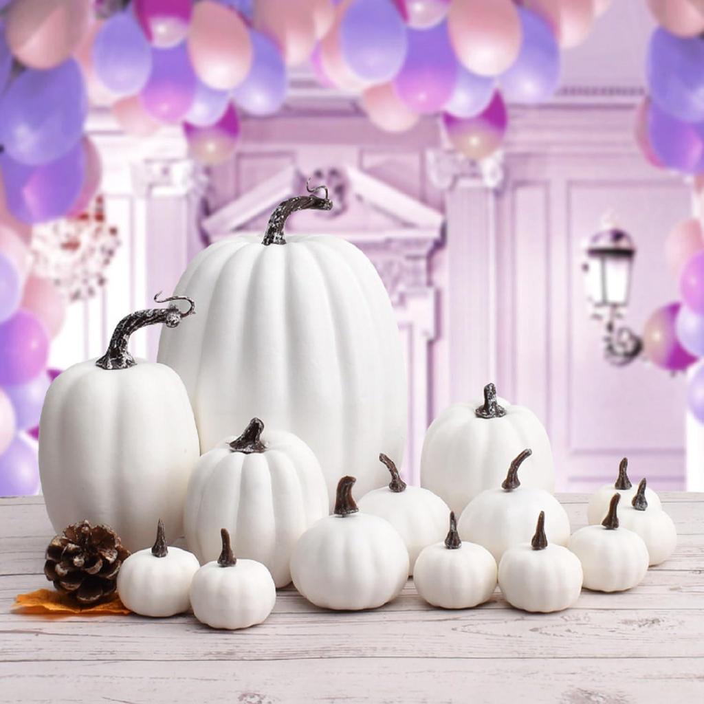 Model białej dyni DIY na dekoracje na Halloween i Boże Narodzenie