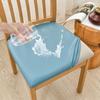 Waterproof PU Leather Seat Covers for Dining Chairs Stretch Dining Room Chair Seat Covers Kitchen Chair Seat Covers Protectors
