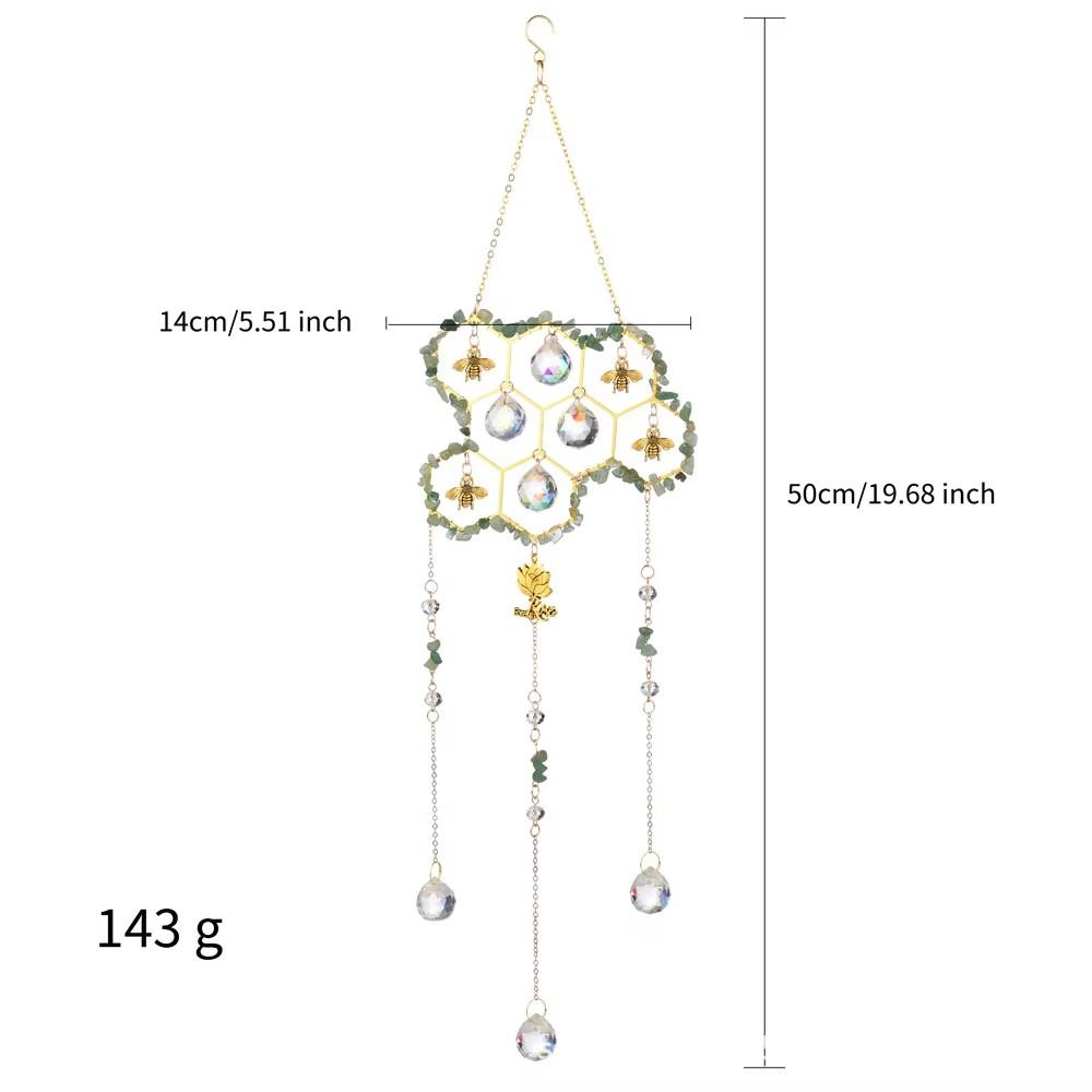 Sunshine Catcher Pendant Customized Wind Chime New Product Big Beehive Little Bee Natural Crystal Sun Catcher