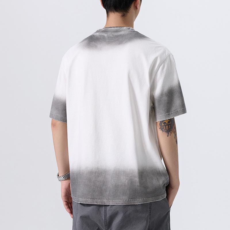 Schwere Herren-T-Shirts für den Sommer Aktualisiert Große Größen Bequeme Passform Kurzarm Amerikanischer Klassischer Stil T-Shirt