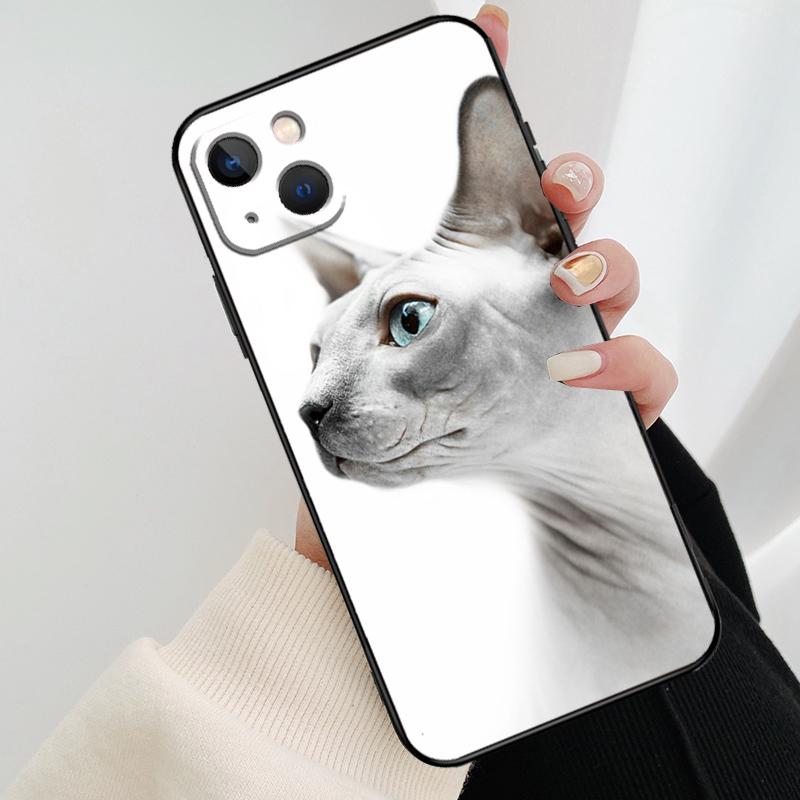Sphynx Cat Phone Case For iPhone 17 Pro Max 15 14 13 11 12 16 Pro Max mini 15 16 Plus 16e 17 Air Cover