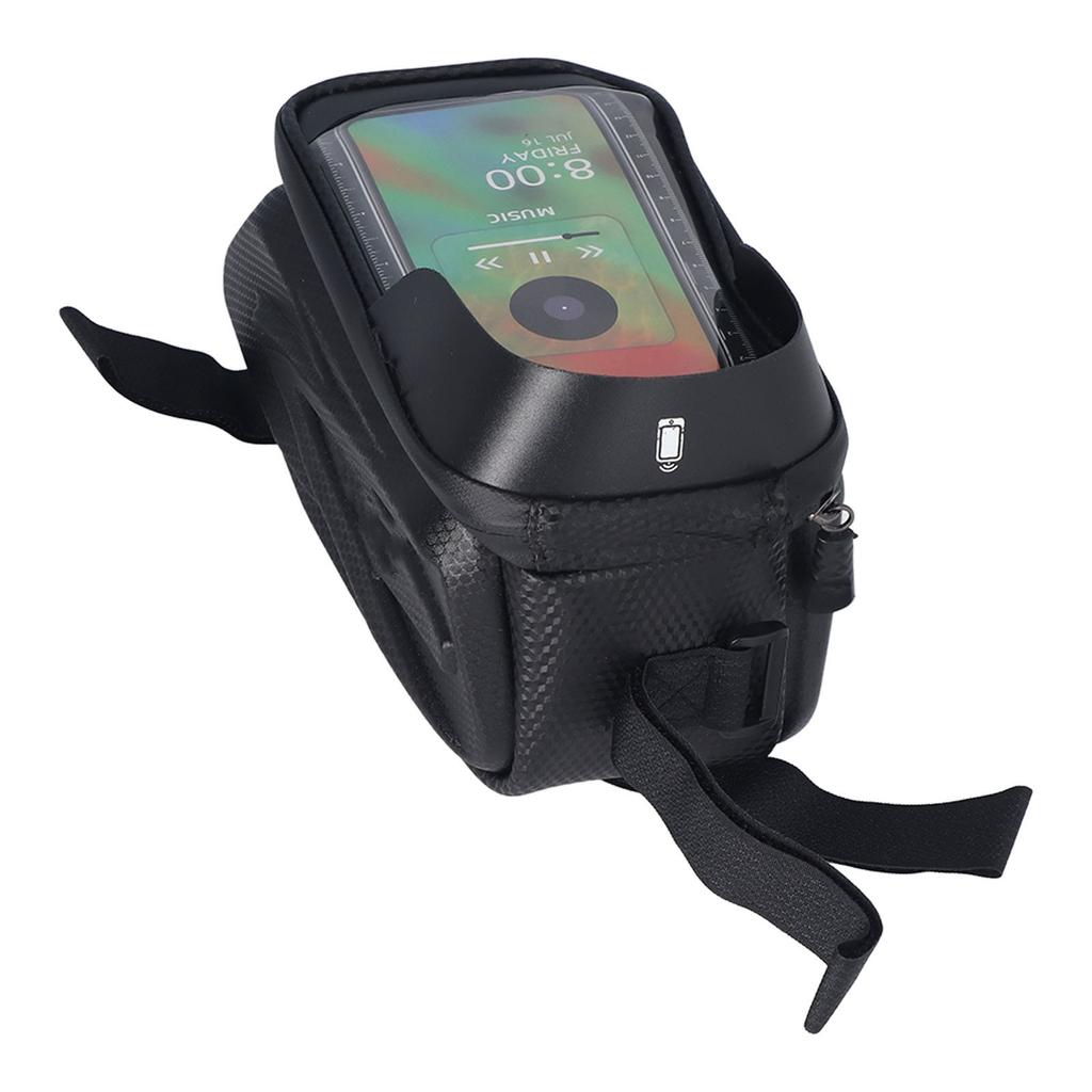 Bike Phone Front Frame Bag Waterproof Touchscreen Bike Phone Mount Top Tube Bag Cycling Pouch for Phone Under 7.2 Inches