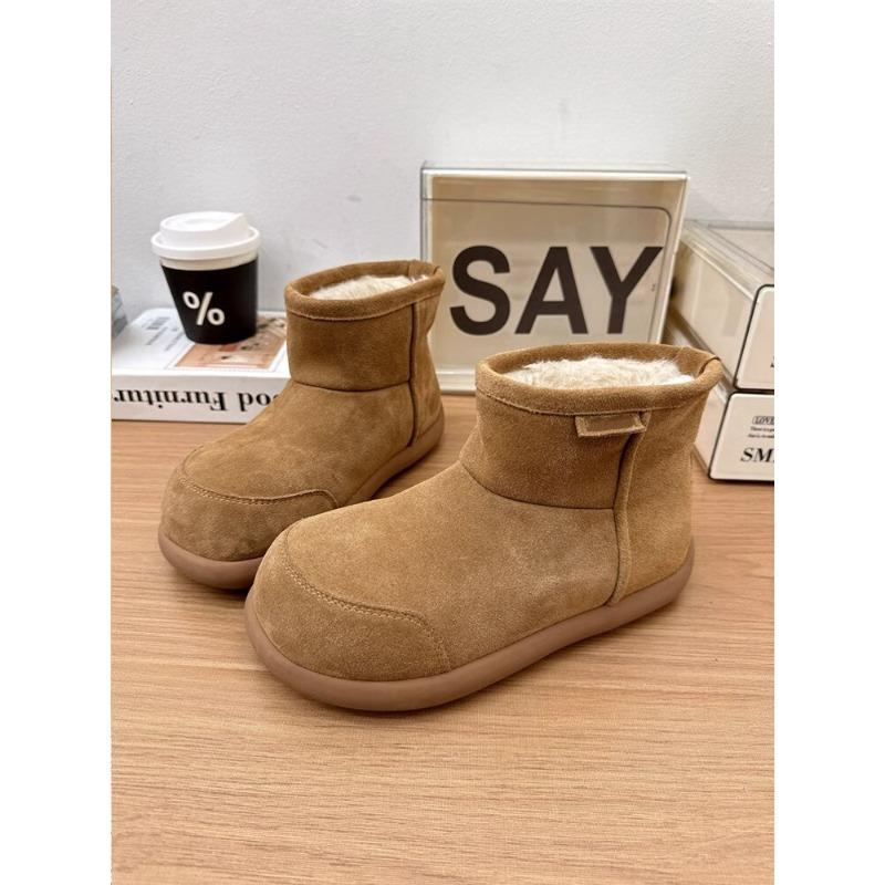 Autumn and winter new snow boots cotton thickened versatile super height increase comfortable wear simple fashion solid color