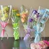 50PCS Set Transparent Gifts Packaging Clear Cellophane Rose Bag  Flowers Packaging
