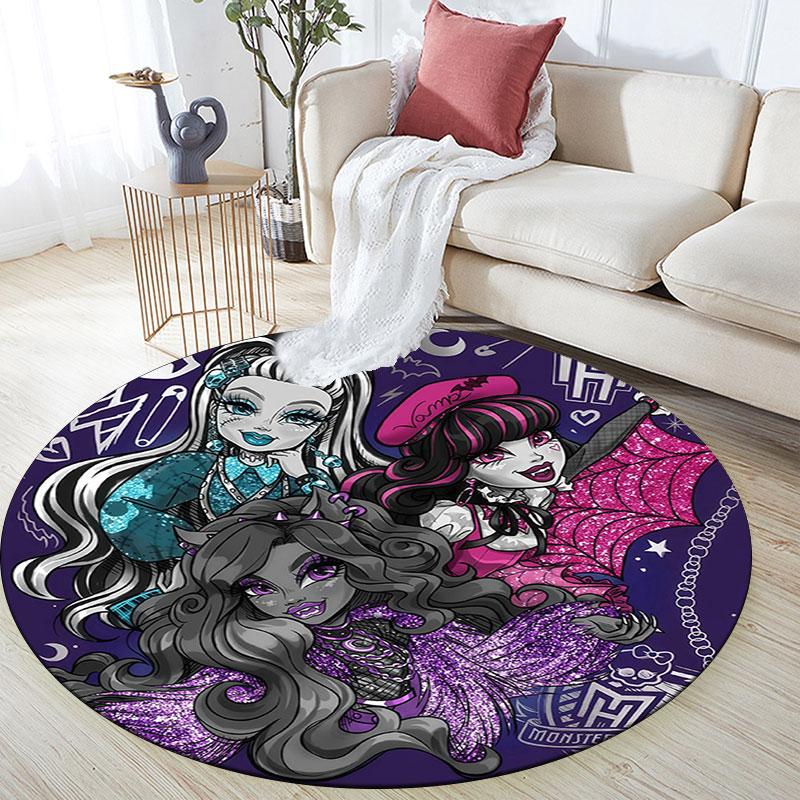 MH Pattern Round rug,Carpet Rug for Living Room Bedroom Playroom ,Non-slip Floor Mat,Holiday Gifts and Birthday Gifts.