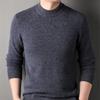 Men's Thick Wool Sweater - High Quality Winter Half-High Neck Base Layer