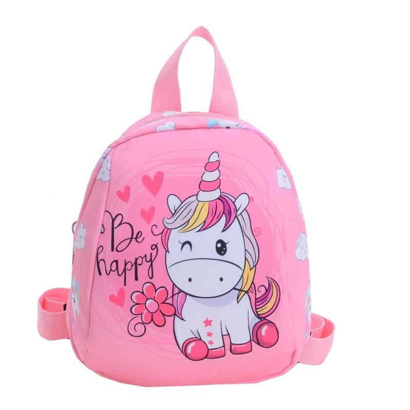 Adorable Cartoon Rainbow Unicorn Backpack For Kids With Magical Design And Playful Colors