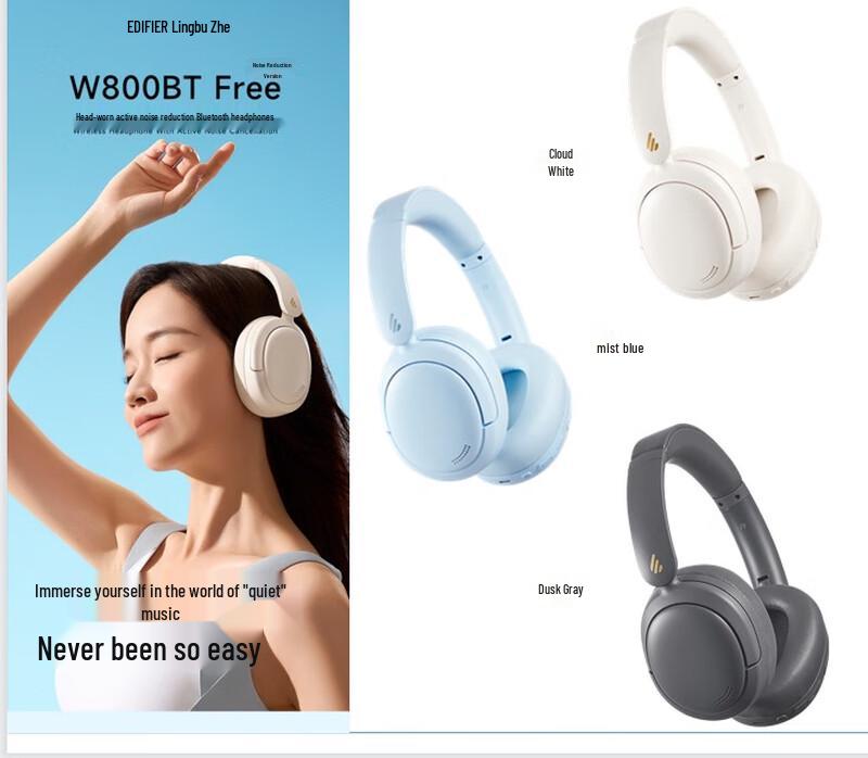 

Edifier W800BT Free Active Noise Cancelling Over-Ear Bluetooth Headphones