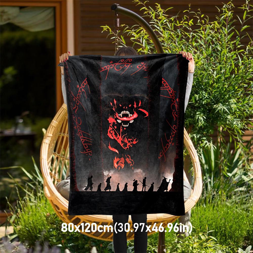 1pc Dragon, Fantasy  - Throw Blanket, Soft, Flannel Blankets, Living Room,  All Seasons Use-1021161 80x120cm