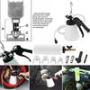 Pneumatic Car Brake Fluid Bleeder Bleeding Tool Kit 1L&0.75L Capacity Oil Change Purge Tank Tubes Repair Tools Accessories