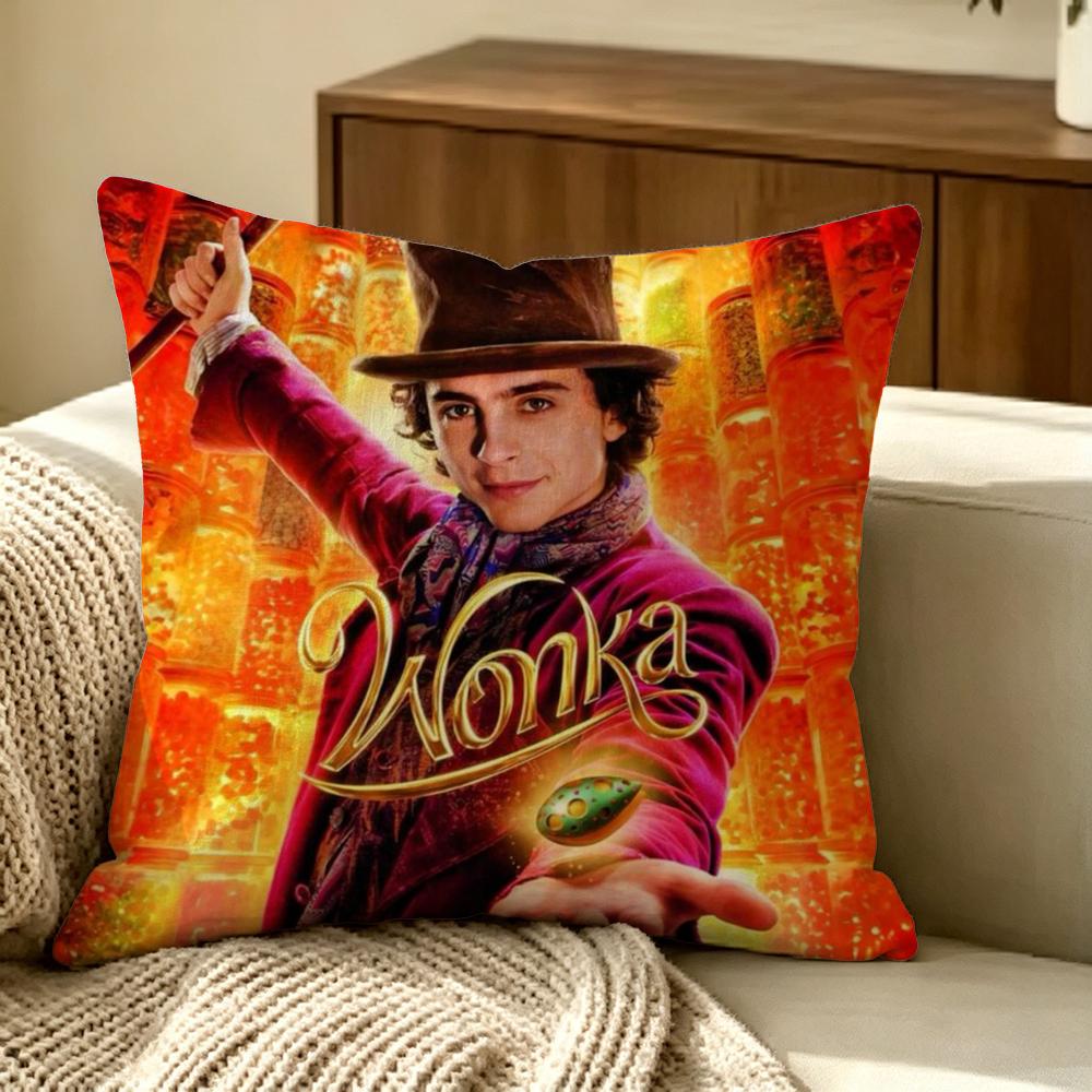 Tvshow Wonkas Cushion Cover Pillow Cover Nordic Minimalist Throw Doublesided Print Cushion Case For Sofa Bedroom Decor