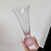 Creative Transparent Glass Drink Cup Horn-shaped Ball Shape Bottom Glass Milkshake Cup INS Style Ice Cream Cup Smoothie