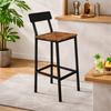 Hoker Ciemny Brąz Taboret Do Kuchni 30X40X90 I Begryf