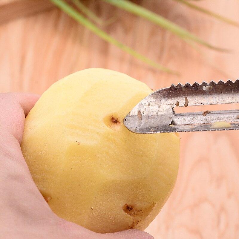 Pelapatate In Acciaio Inossidabile 304 – Manico Antiscivolo, Lama Rotante, Con Foro Per Appendere, 19 Cm