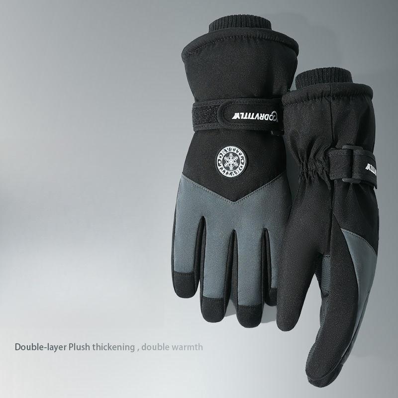 

Лыжные перчатки женские мужские водонепроницаемые с подкладкой из утолщенного хлопка теплые ветрозащитные для занятий спортом на открытом воздухе для студентов, для езды на мотоцикле Women