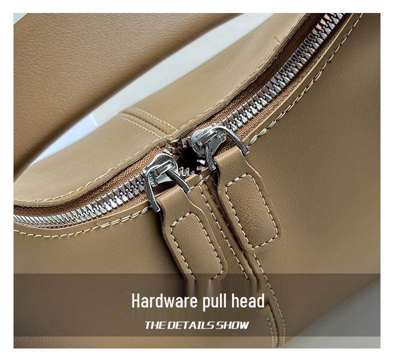 Knödel Damenhandtasche aus weichem Leder 2025: Neue Schlichte Mode, Große Kapazität, Kleine Größe