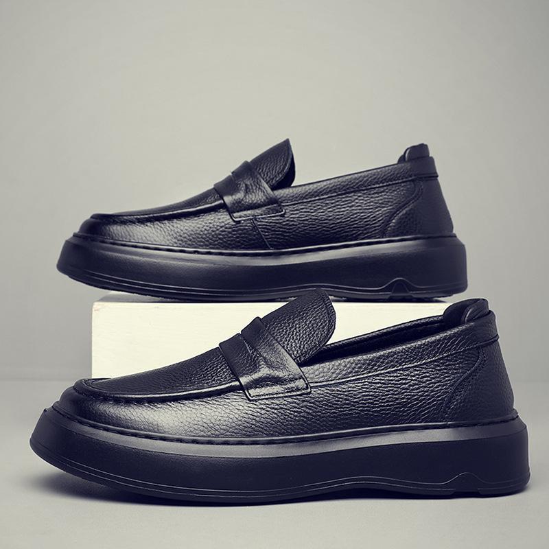 Men's Summer Loafers, New Soft Leather One-pedal Single Casual Leather Shoes, Business First-layer Cowhide Versatile Models