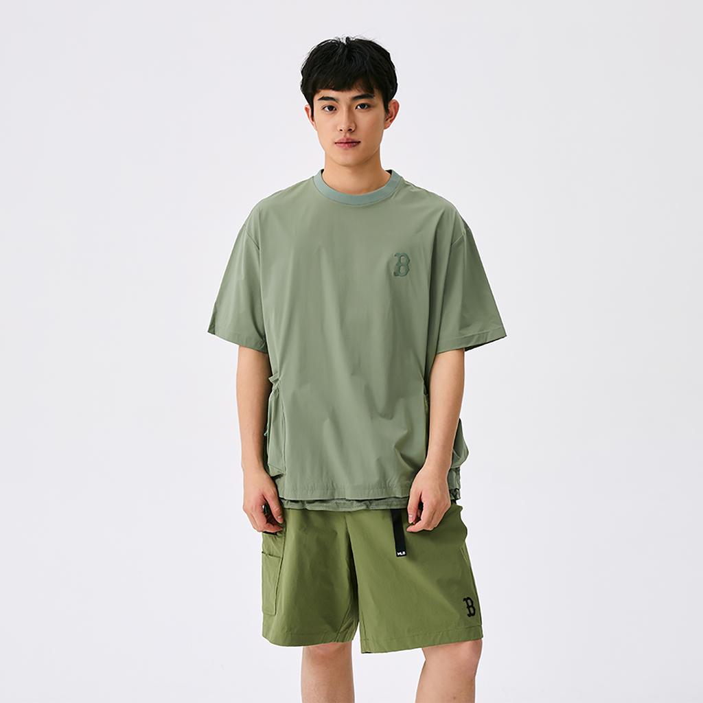 New MLB Basic Collection Boston Red Sox SS25 T Shirt Unisex Khaki 3ARSB0553-43KAP