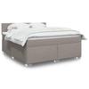 Maison Exclusive - Slatted Bed Base with Taupe Mattress 180x200 Cm Fabric