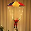 Magic Flying Parachuting Santa LED Lights USB/Battery/Solar Powered Funny Family Christmas Eve Decorations Ornament String Light