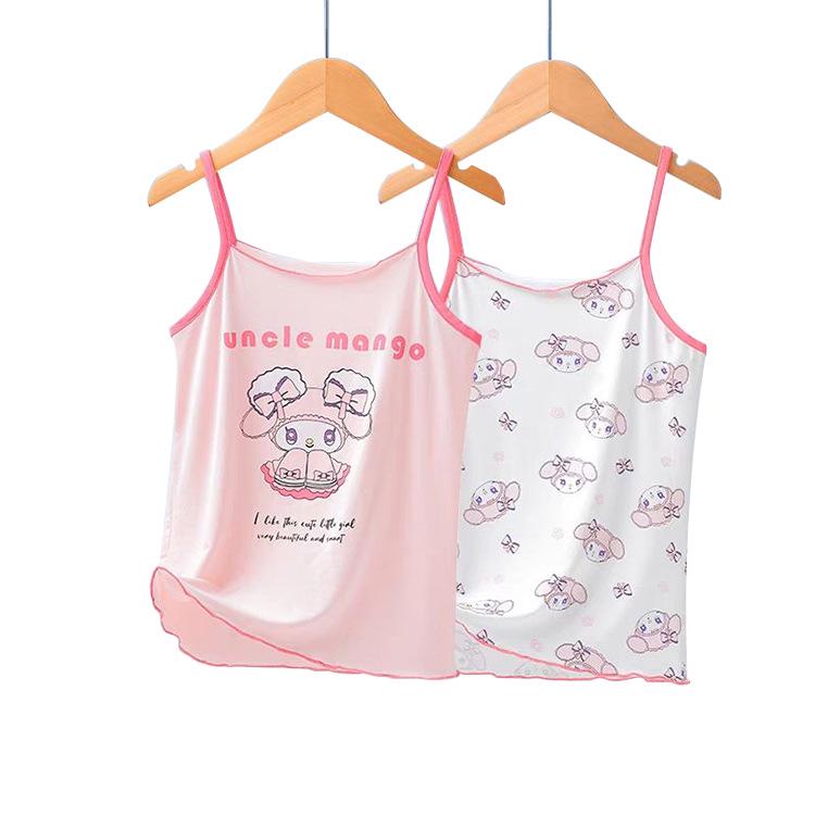 Girls' Summer Ice Silk Cartoon Camisole – Lightweight and Versatile
