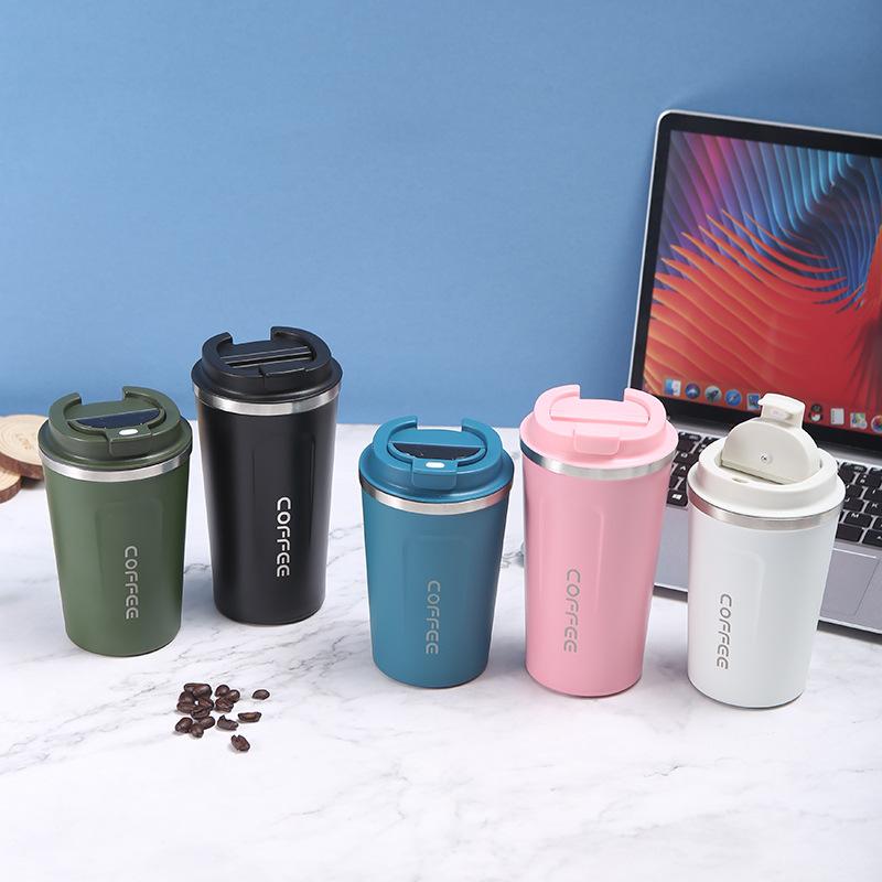 Nerezová ocel druhé generace kávový šálek obchodní přenosný vakuový šálek s vysokým vzhledem