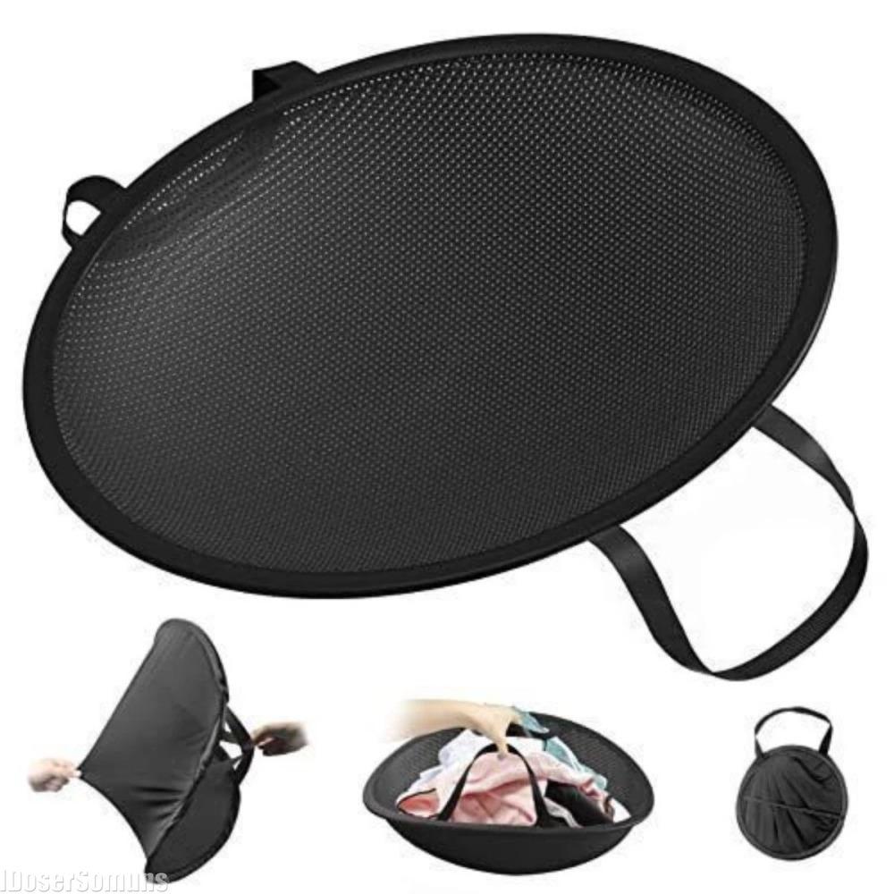 

Drying Machine Laundry Basket 2024 New Fine Nylon Cloth Washing Machine Foldable Pop up Storage Dirty Cloth Basket чёрный