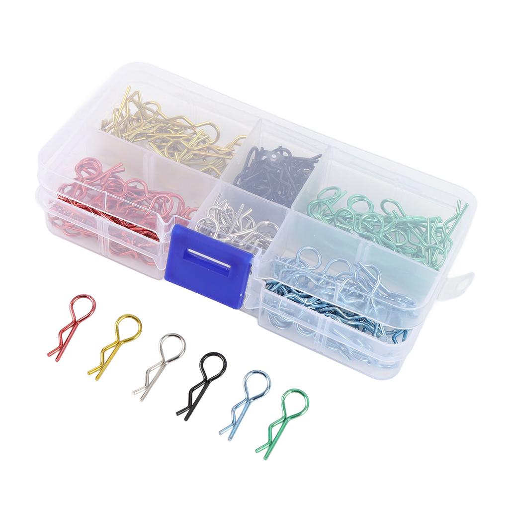 180pcs RC Car Body Clips Colorful Anti Deformation Metal RC Car R Shaped Pins Set for 1/10 1/12 RC C
