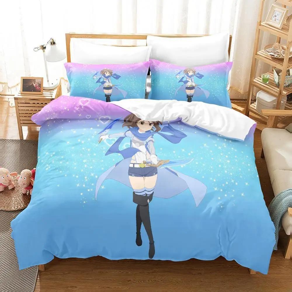 Anime BOFURI I Don’t Want To Get Hurt, So I’ll Max Out My Defense Bedding Set Single Twin Full Queen King Size Bed Set Adult Kid