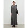 Anggae Gabrielle Melange Long Dress Gray