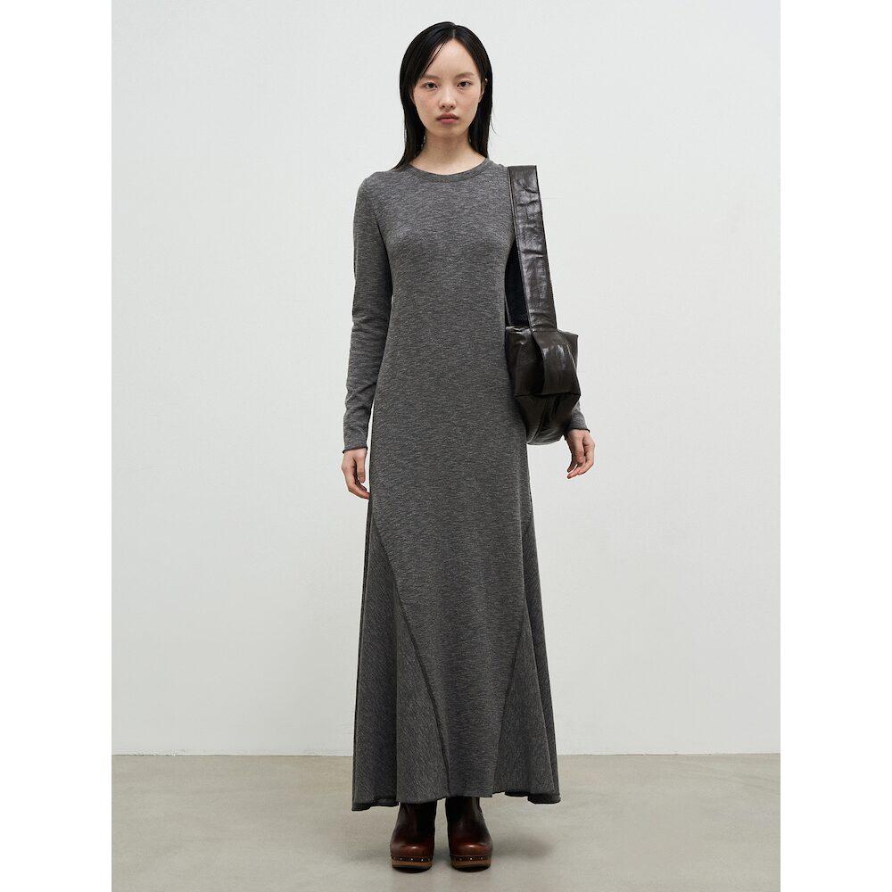Anggae Gabrielle Melange Long Dress Gray