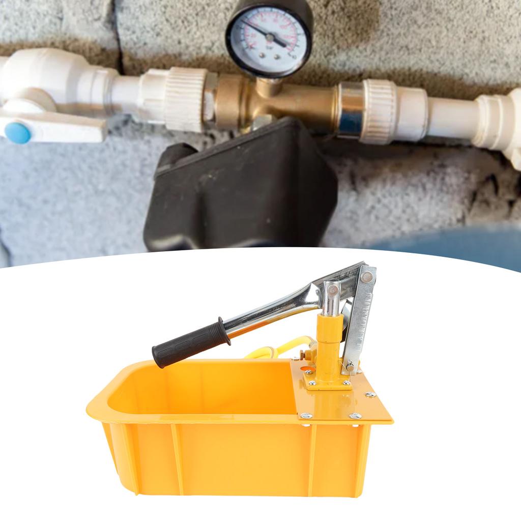 Manual Water Pressure Test Pump with Gauge G1/2 Standard Thread Connector Water Pipe Leakage Pressure Tester for Pipeline Heating System