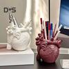 Kleiner Stifthalter in Form eines menschlichen Herzorgans, realistisches 3D-Herzanatomiemodell, Schreibtisch-Aufbewahrungs-Organizer für Make-up-Pinsel und Stifte