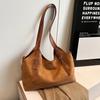 Quality Solid Faux Suede Shoulder Bag Buckle Decorative Large Capacity Hasp Casual Tote Hot Sale Bags for Women