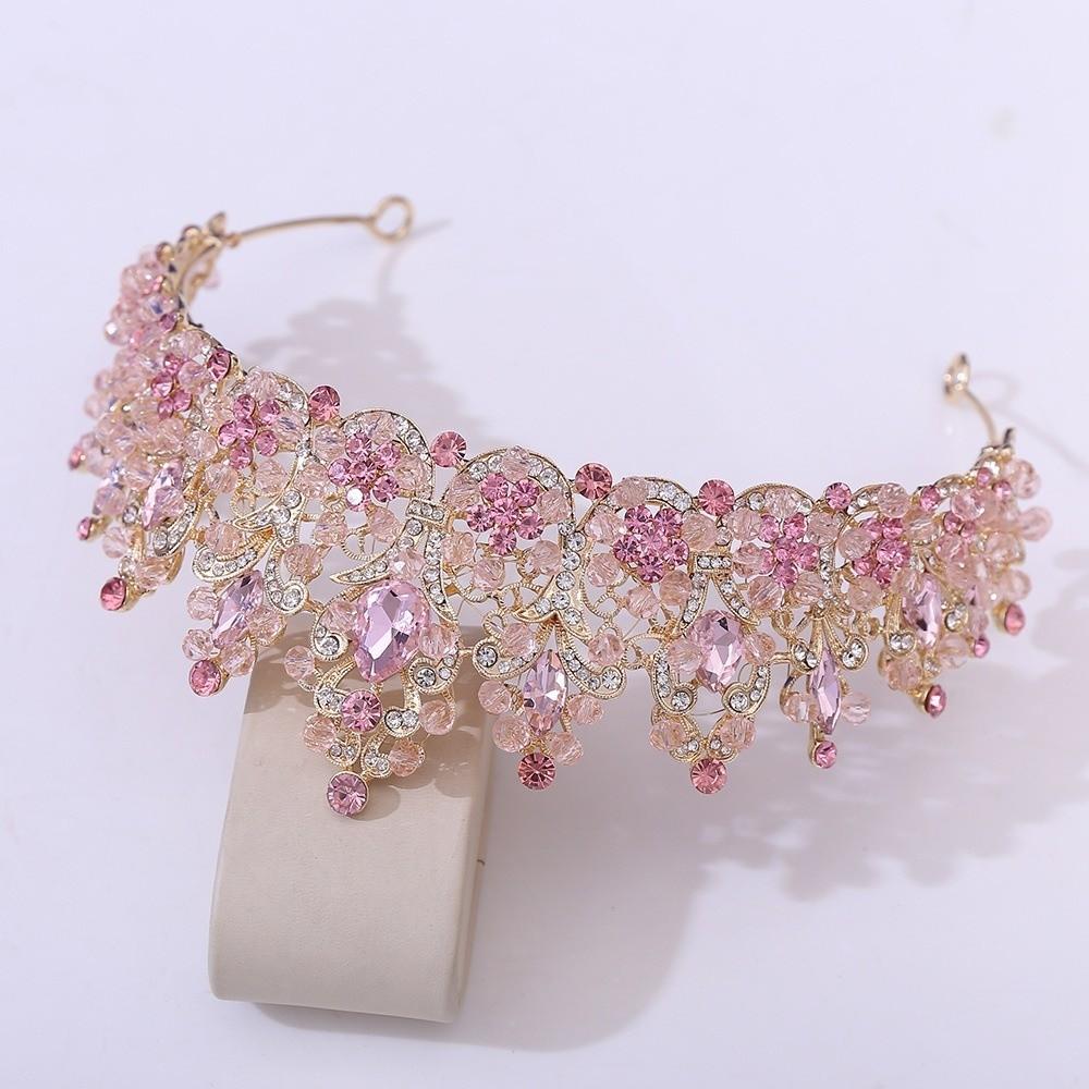 Luxurious Bridal Tiara Exquisite Baroque Headpiece Beaded Headpiece Crystal Crown Bridesmaid
