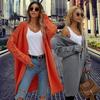 Long Knitted Cardigan Coat Knitted Cardigan Loose Sweater Casual Coat Long Knitted Coat Vneck Loose Long Sleeve Knitwear Sweater