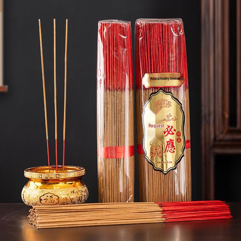Golden Smokeless Sandalwood Bamboo Incense Sticks for Worship and Offerings