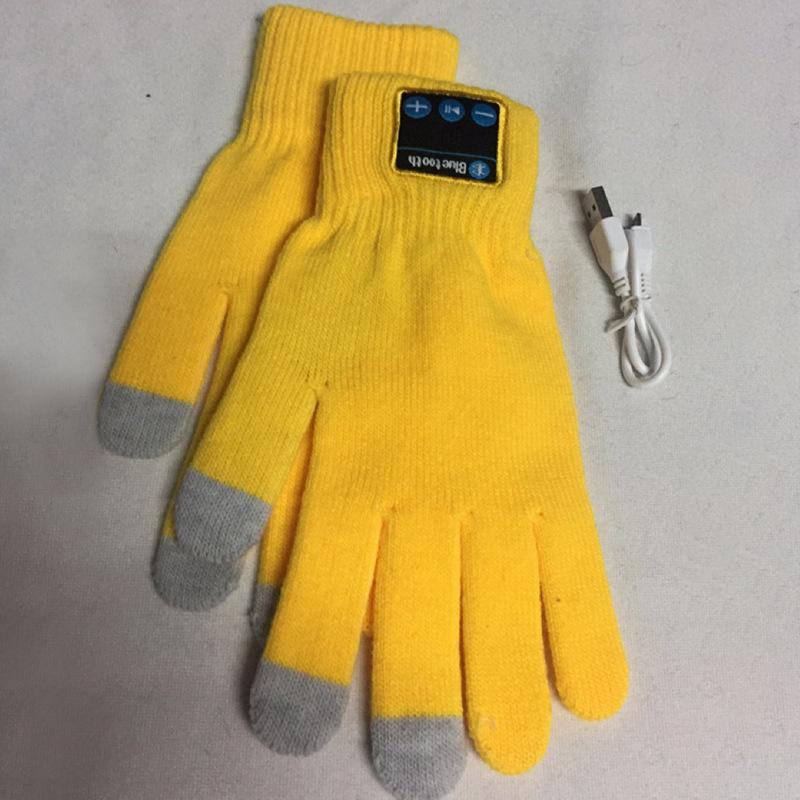 Wireless Blue Tooth Gloves Winter Warm Gloves Touch Screen with Built-in Stereo Speakers Calls Can Be Answered Headphones Glove