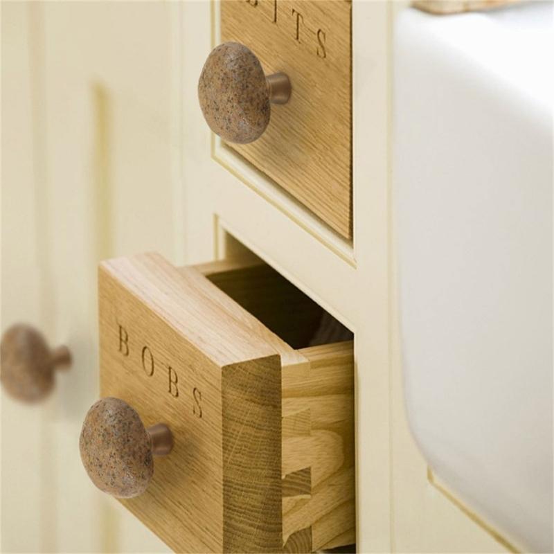 5Pcs Cobblestone Cabinet Knob Drawer Pulls Elegant Furniture Decorative Handle for Kitchen Cupboard Wardrobe Enduring