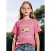 European Size Childrens Round-neck Short-sleeved T-shirt with Cartoon-like Spiral Pattern Print