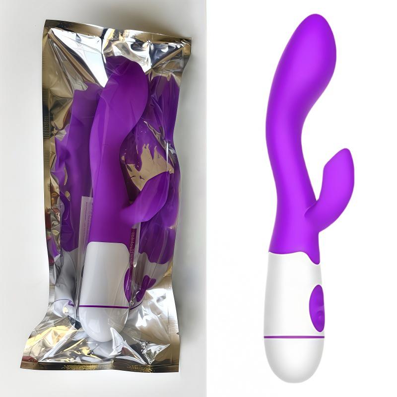 Rechargeable Silicone Dual Vibration G-Spot Vibrator for Women - Masturbation Massager